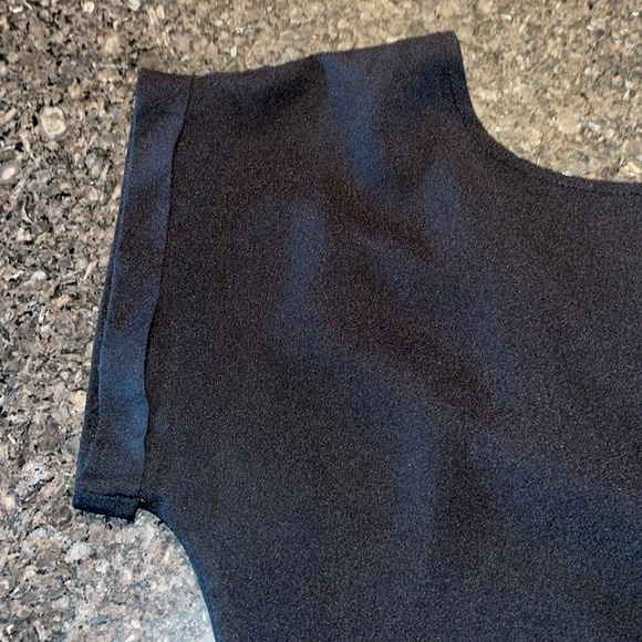 Hot Tempered Don’t Be Afraid Black Cuffed Short Sleeve Back Zip Sheer Top - Picture 3 of 6